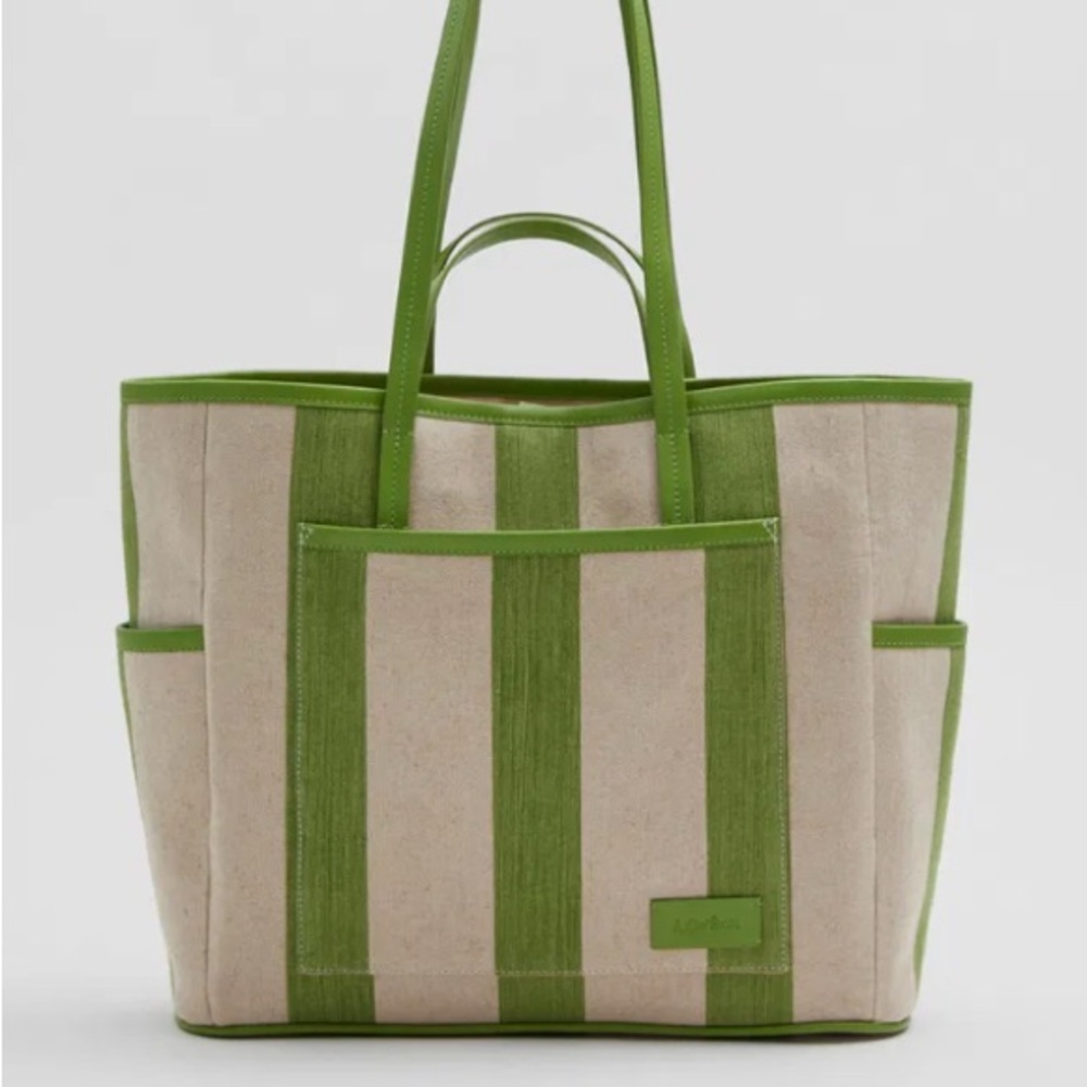 & Other Stories striped tote 13” height, bottom W: 17.7” shoulder strap 12.2” - Picture 5 of 5